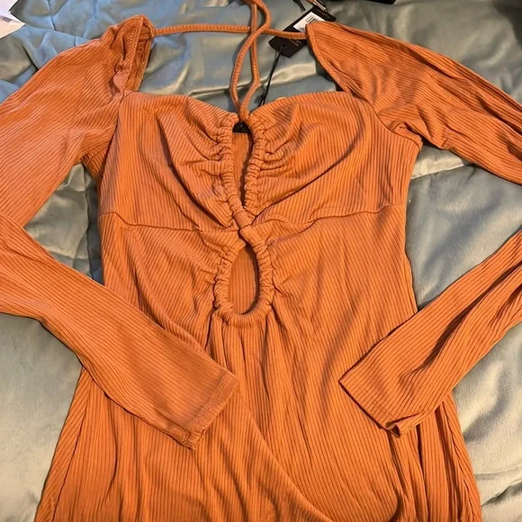 AFRM Jordana Burnt Orange Dress - Picture 6 of 7